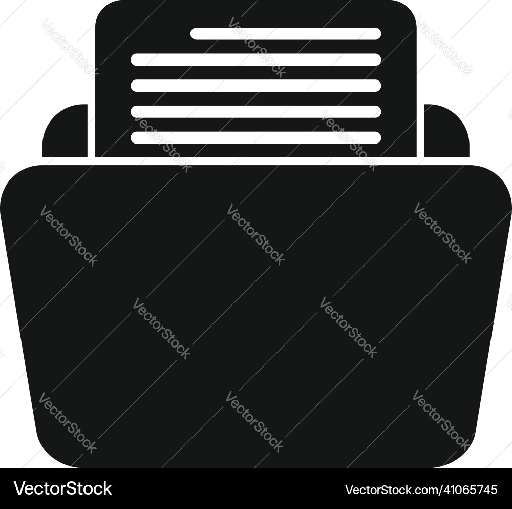 Folder message icon simple note article Folder message icon simple note article Vector Image