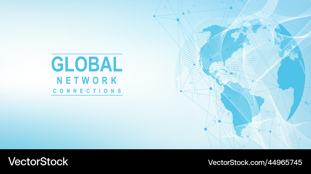 Global network connection concept big data Global network connection concept big data vector image
