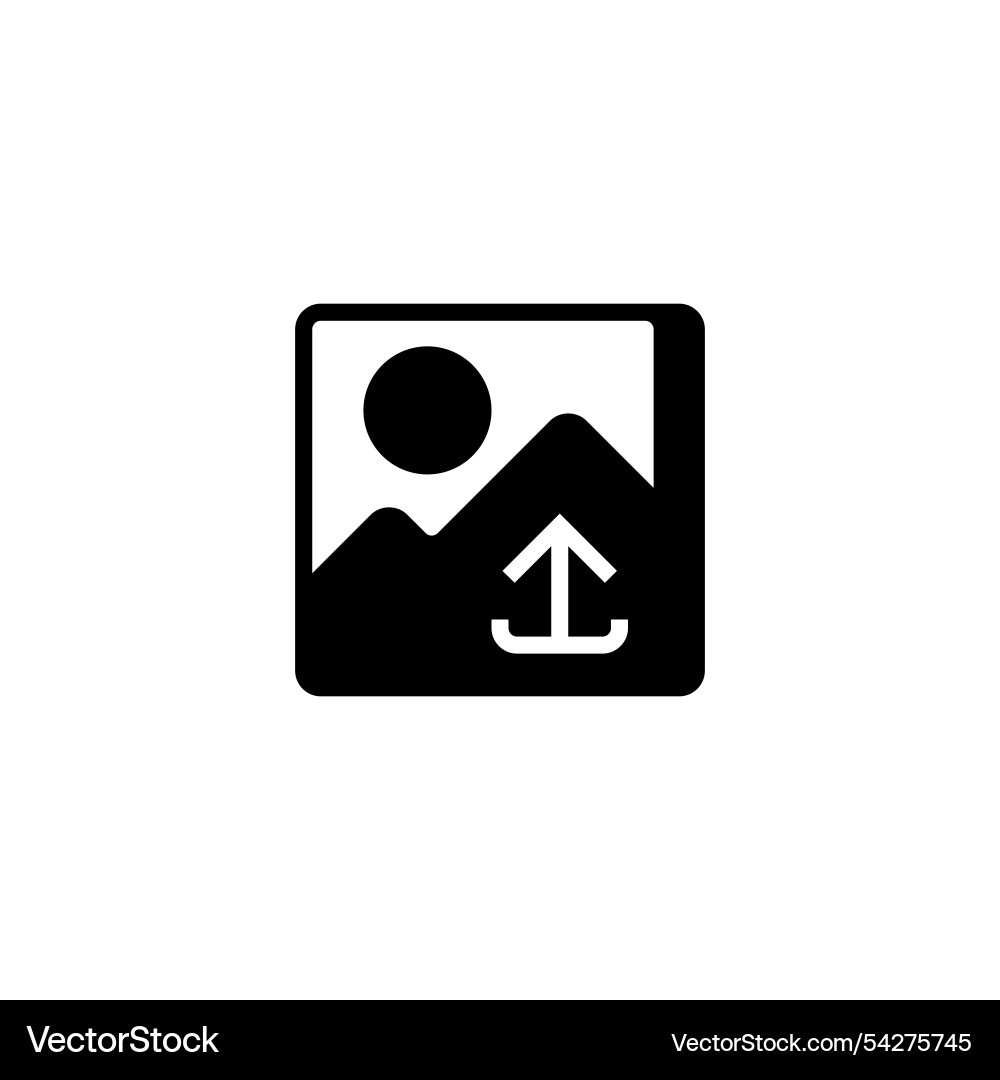 Image upload line icon linear style sign Image upload line icon linear style sign vector image
