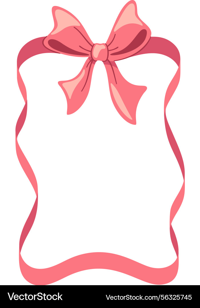 Invitation bow frame hand drawn Royalty Free Vector Image