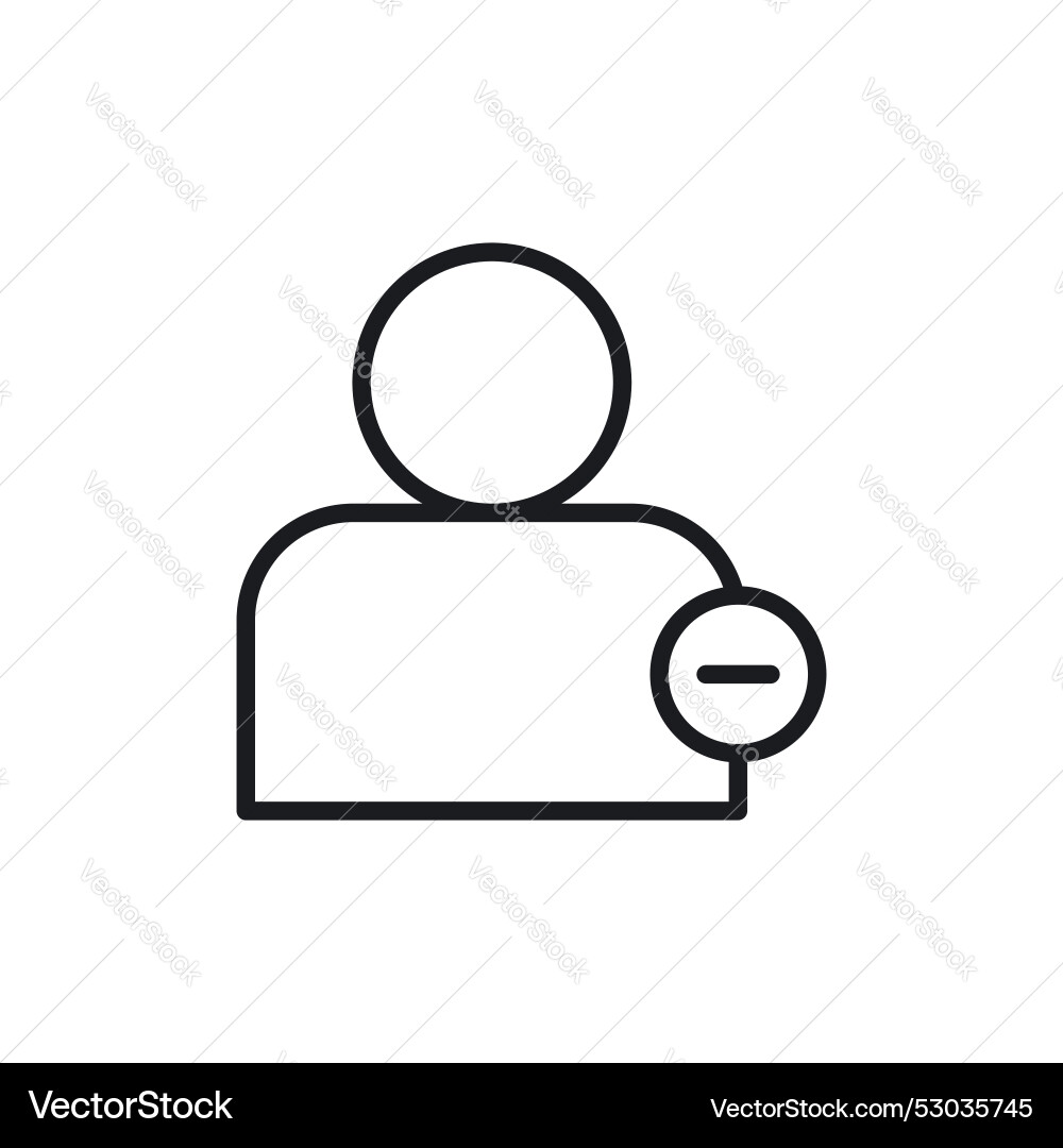 Remove user icon set delete account button symbol vector image