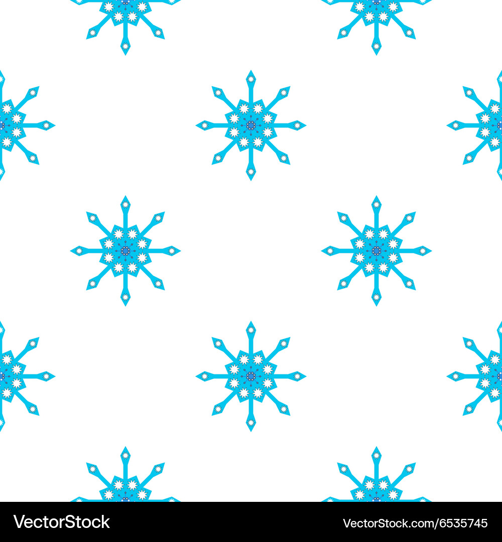 Snowflake seamless pattern Vector Image