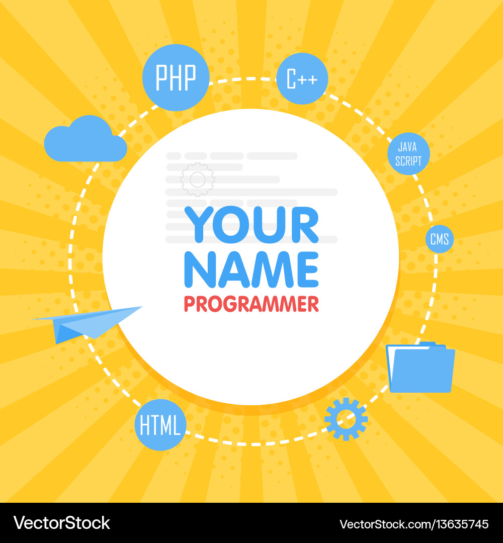 Social network programmer avatar place for your Social network programmer avatar place for your vector image