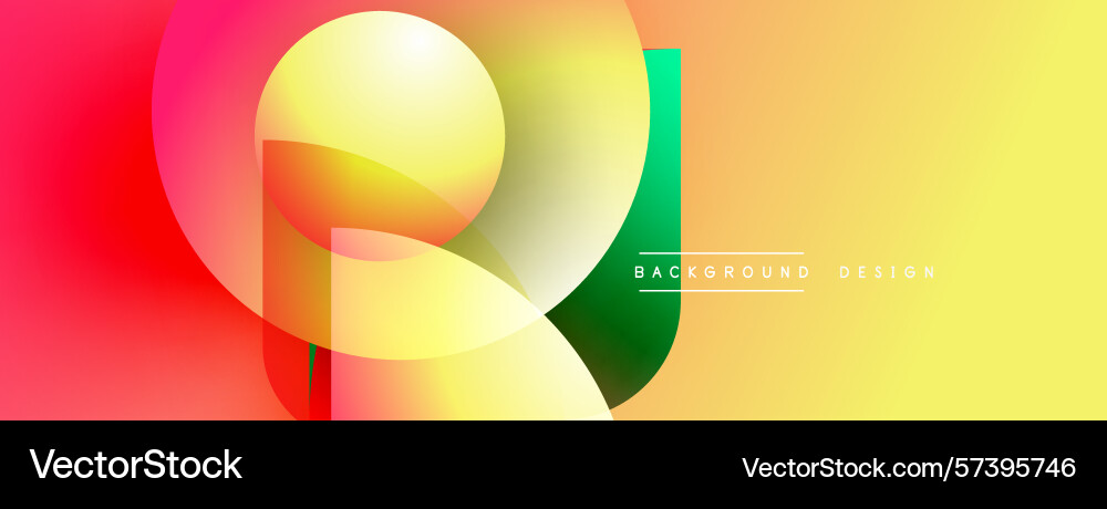 Abstract colorful shapes overlap gradient hues Vector Image