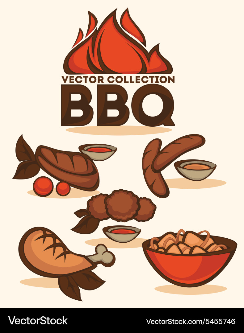 Bbq collection Royalty Free Vector Image - VectorStock