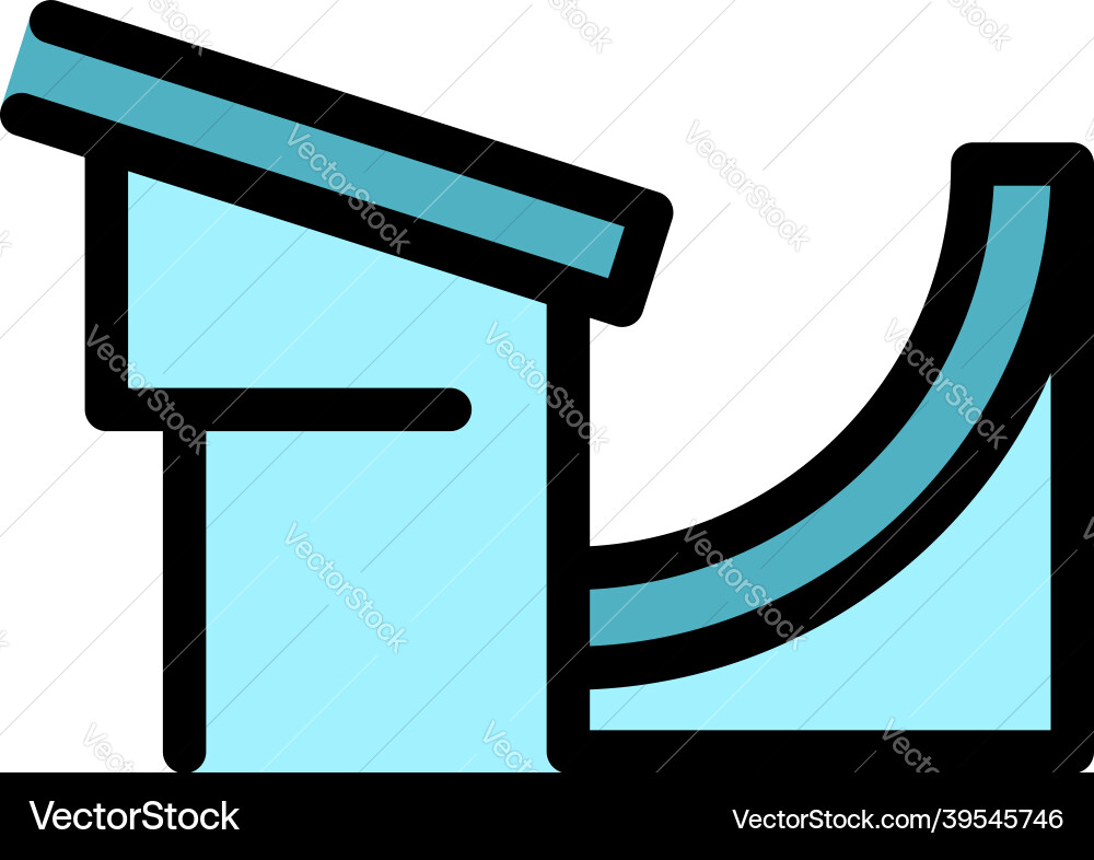 Building gutter icon color outline Building gutter icon color outline Vector Image