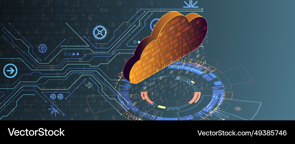 Cloud computing conceptabstract connection Cloud computing conceptabstract connection vector image