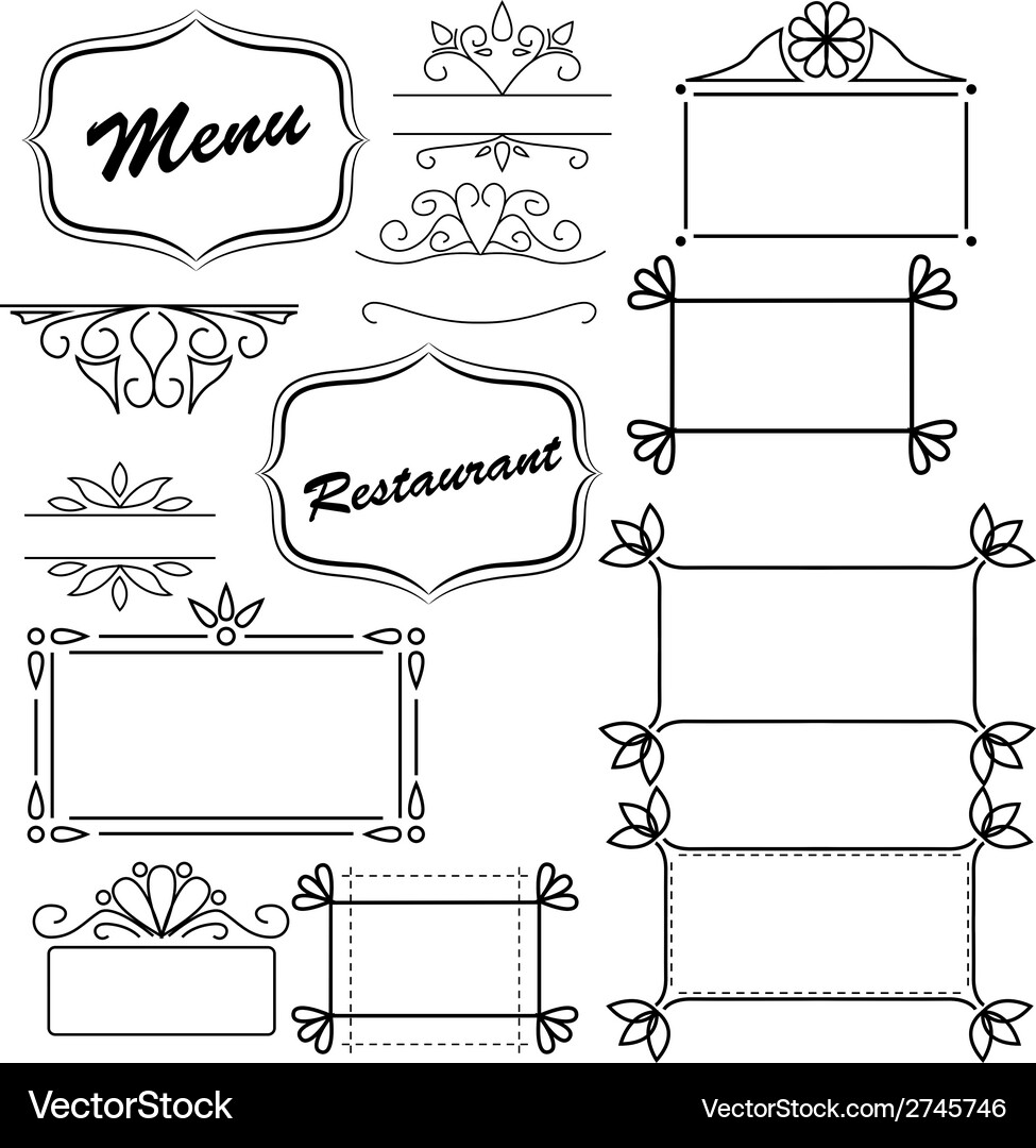 Design element for menu Vector Image