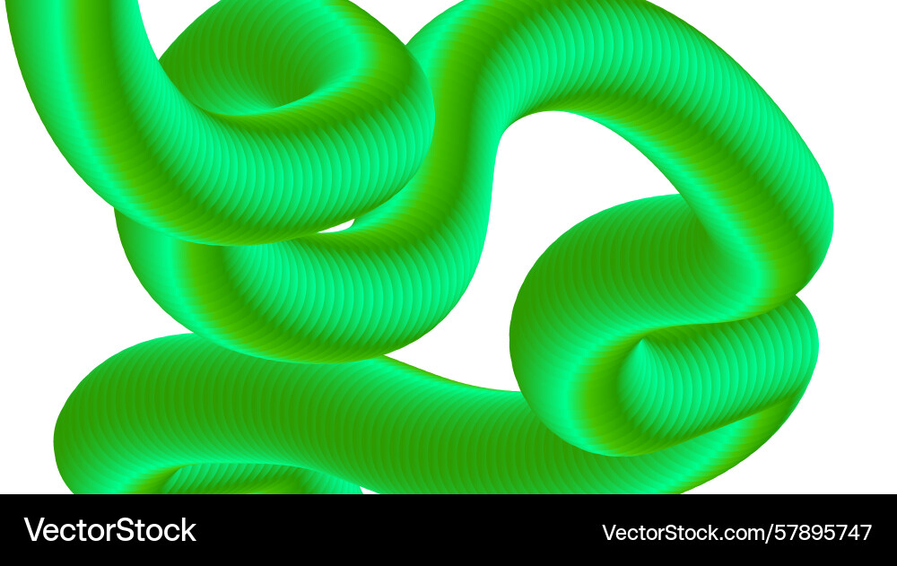 3d flowing blend green gradient color abstract Vector Image