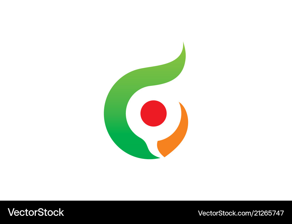 Abstract round ecology logo Vector Image