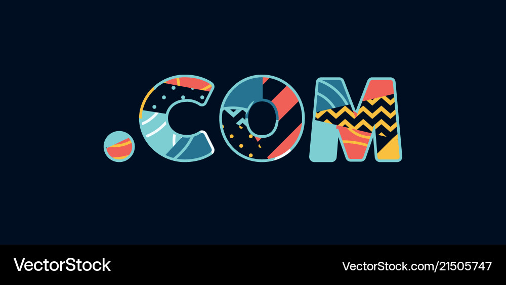 Dot com concept word art vector image