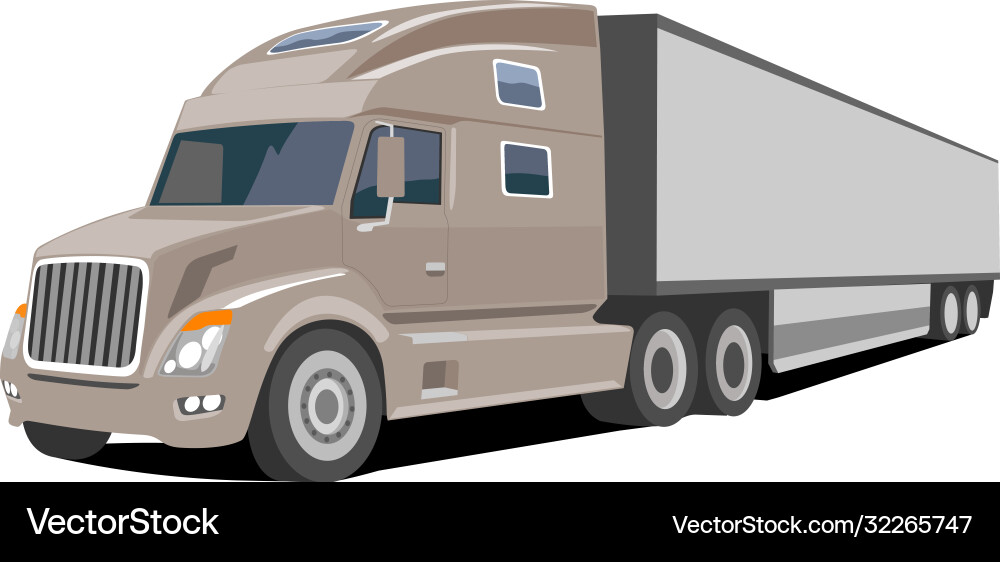 Freight Semi Truck Royalty Free Vector Image - VectorStock