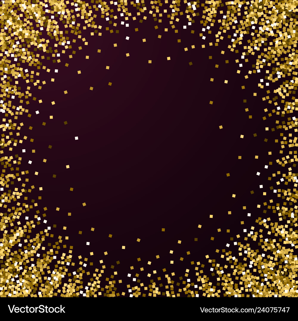 Gold glitter luxury sparkling confetti scattered Gold glitter luxury sparkling confetti scattered vector image