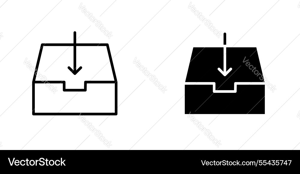 Inbox icons thin line designs Inbox icons thin line designs vector image
