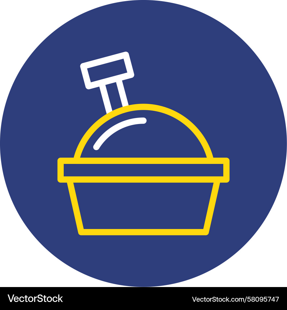 Sandbox Dual Line Circle Icon Vector Image