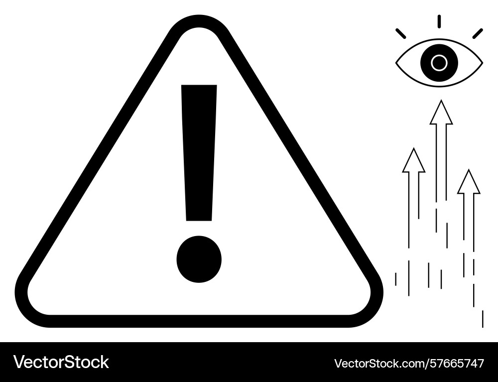 Triangular warning sign with exclamation mark Triangular warning sign with exclamation mark vector image