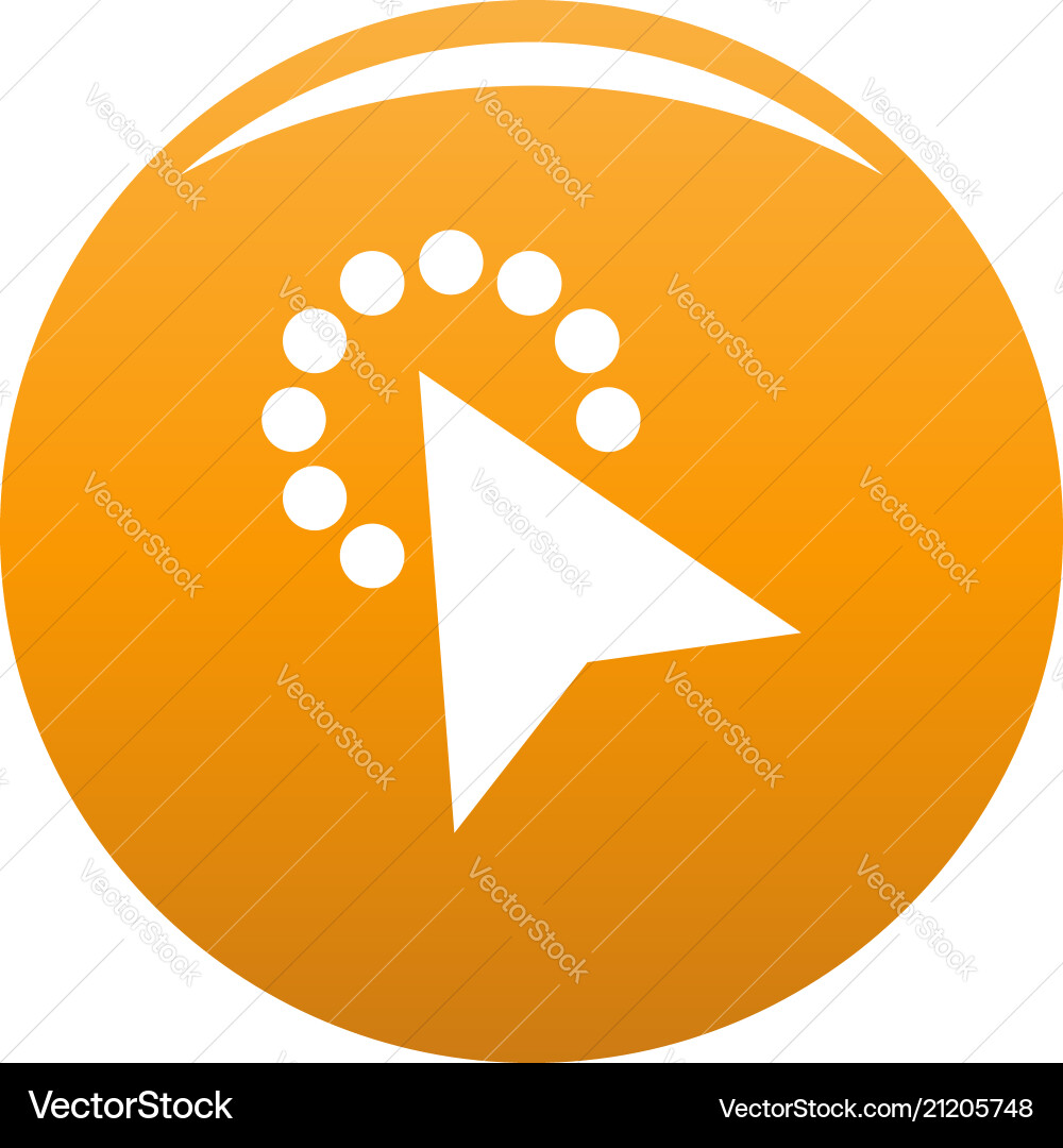Cursor modern click icon orange Cursor modern click icon orange vector image