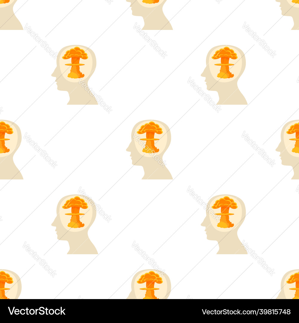 Head with explosion pattern seamless Head with explosion pattern seamless vector image