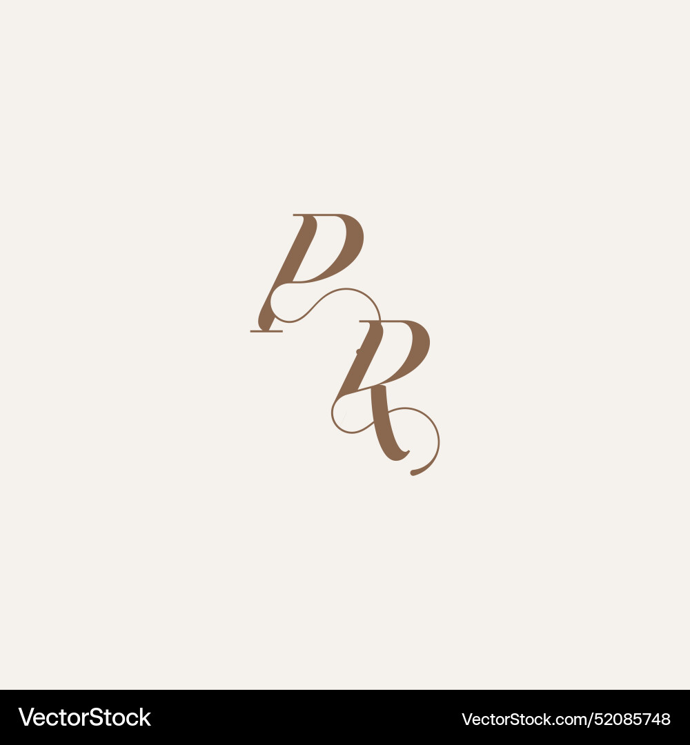 Initial monogram logo wedding concept design Vector Image