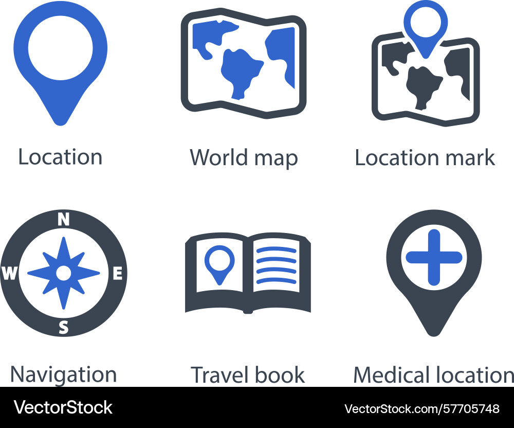 Location world map mark navigation Vector Image