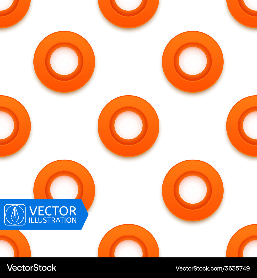 3D Circle Frame Seamless Pattern Vector Image