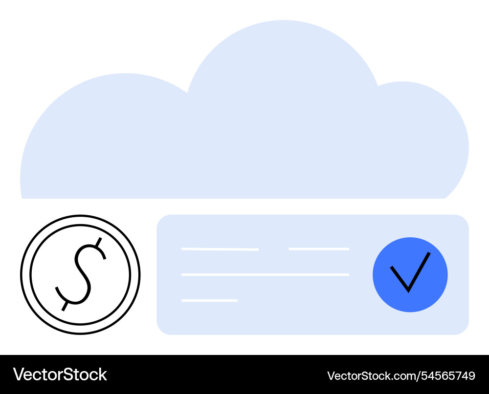 Cloud computing with financial and security icon Cloud computing with financial and security icon Vector Image