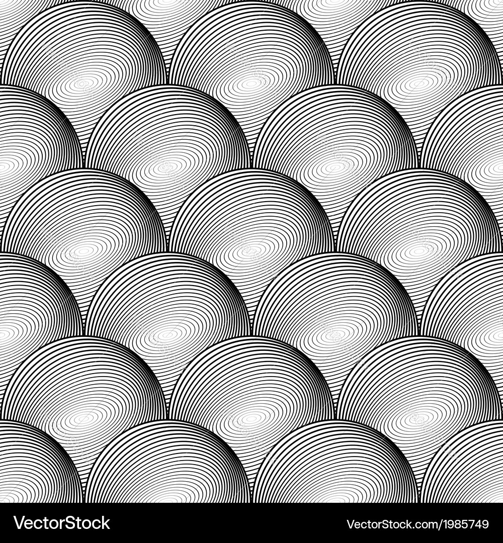 Design seamless volumetric sphere lines pattern Vector Image