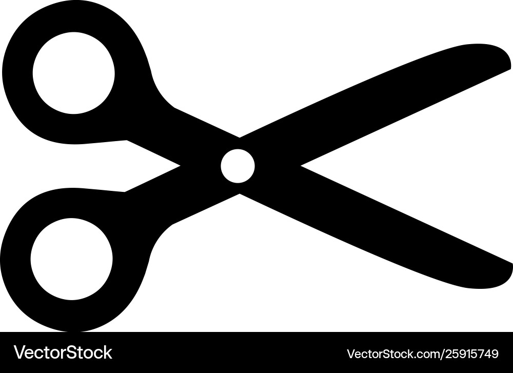 Flat Style Scissors Icon vector image