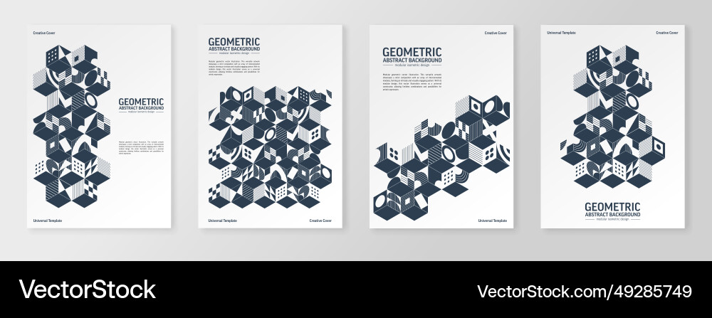 Geometric retro pattern isometric abstract Geometric retro pattern isometric abstract vector image