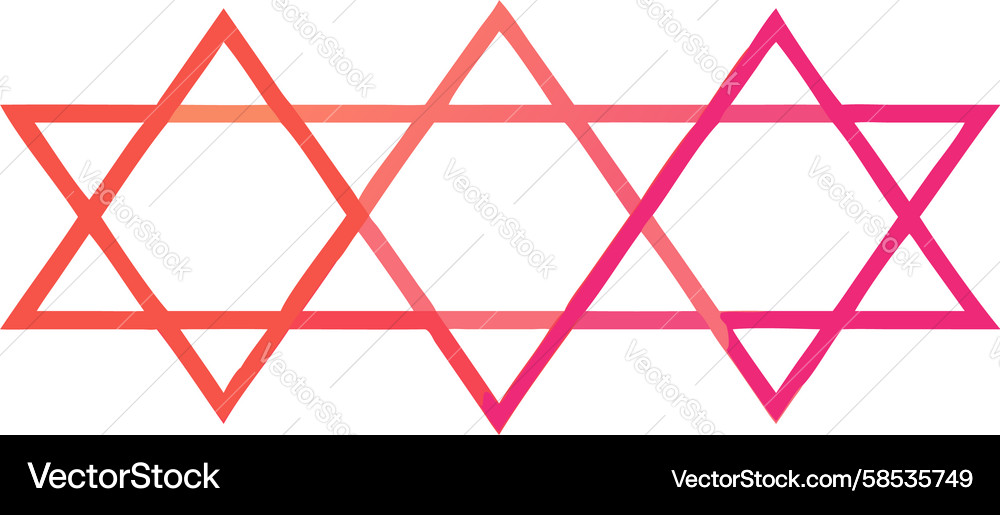 Intersecting Star of David Pattern Vector Image