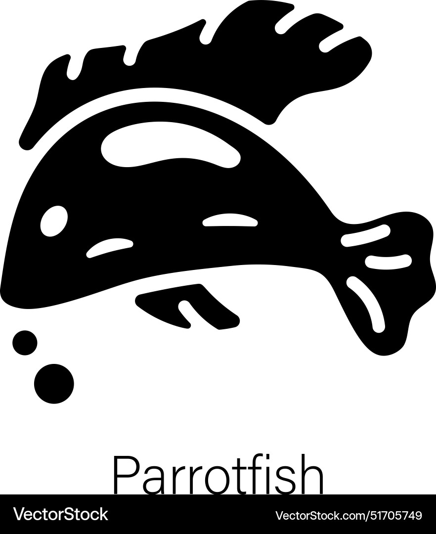 Vector Parrot Fish Pattern Parrotfish Royalty Free Vector Image - VectorStock