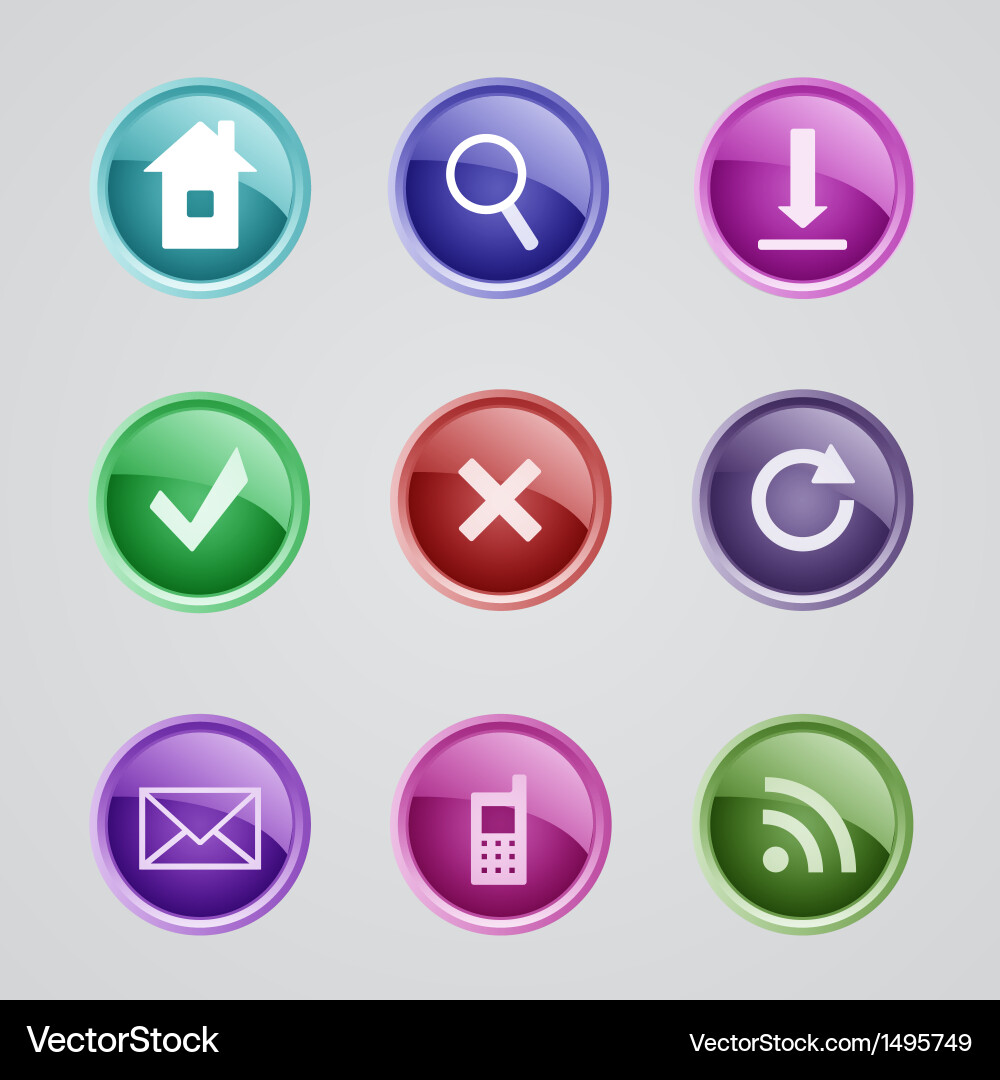 Set of web icons vector image