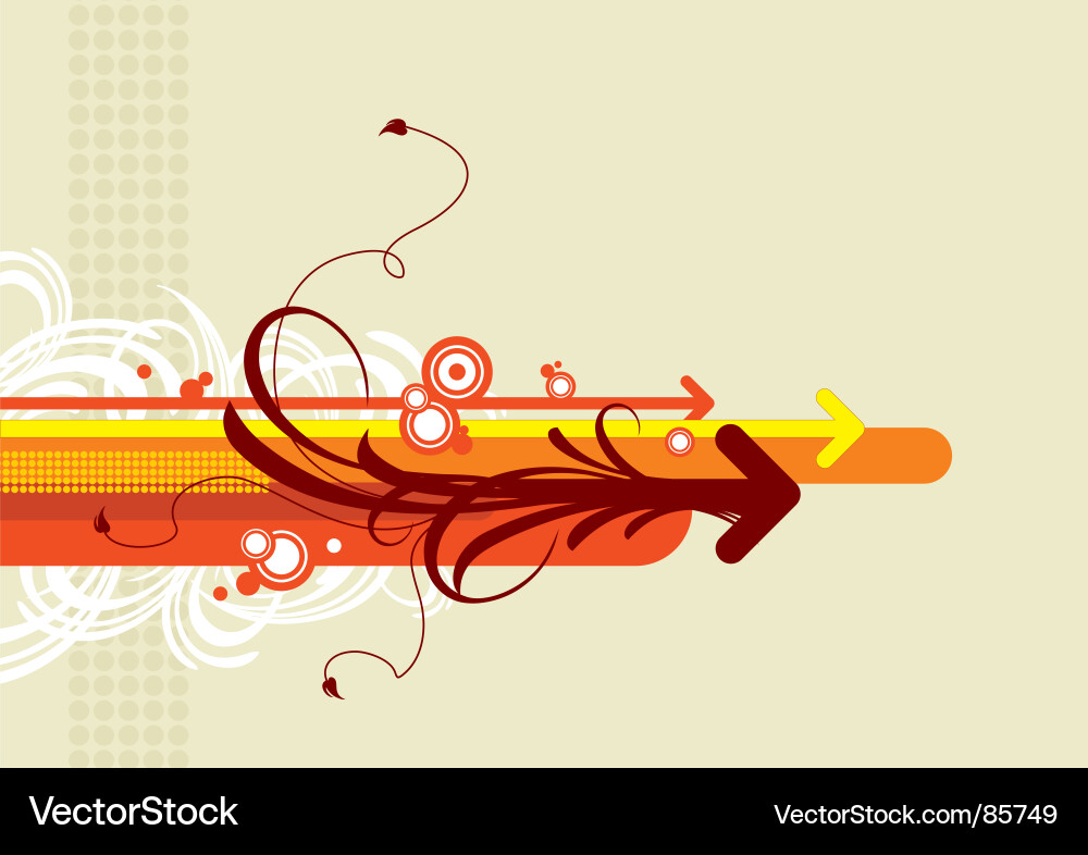 Swirling Arrow Pattern vector image