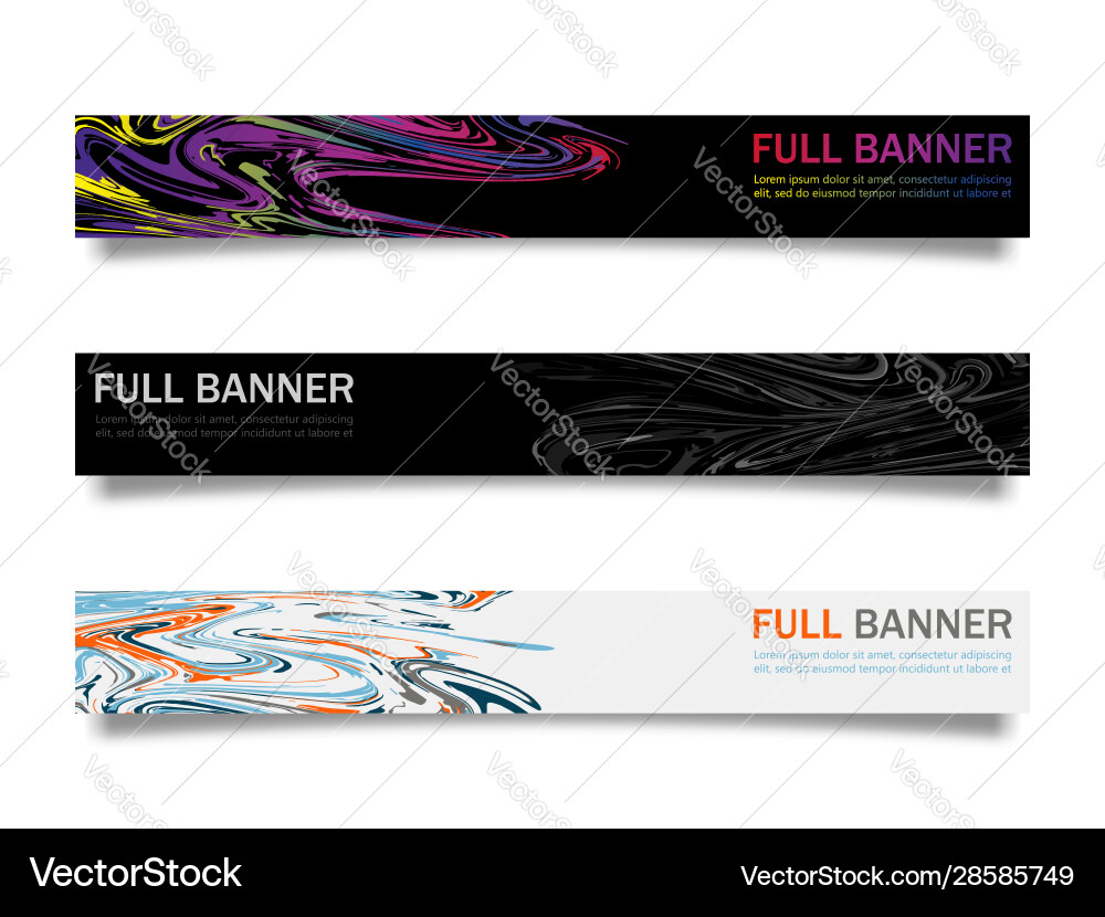 Web banner set design for website Web banner set design for website vector image