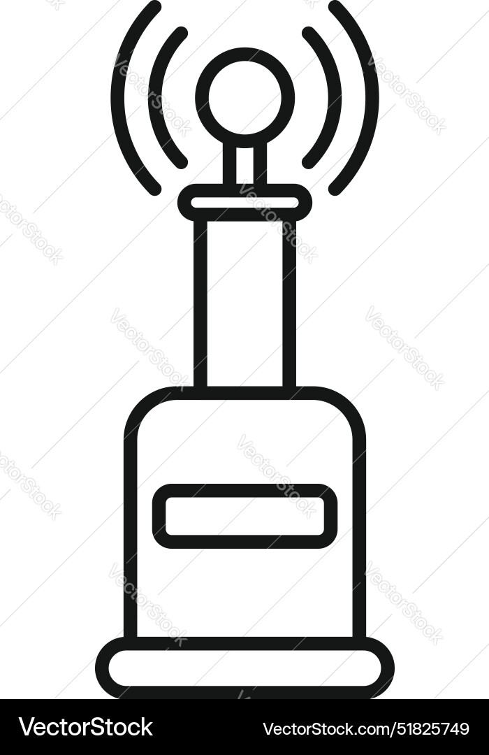 Wifi router emitting signal icon outline style Wifi router emitting signal icon outline style vector image