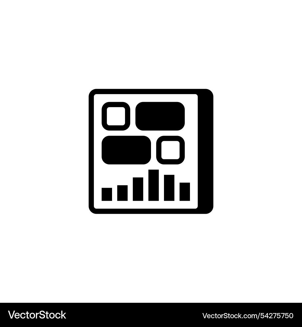 Analytics dashboard line icon linear style sign Vector Image