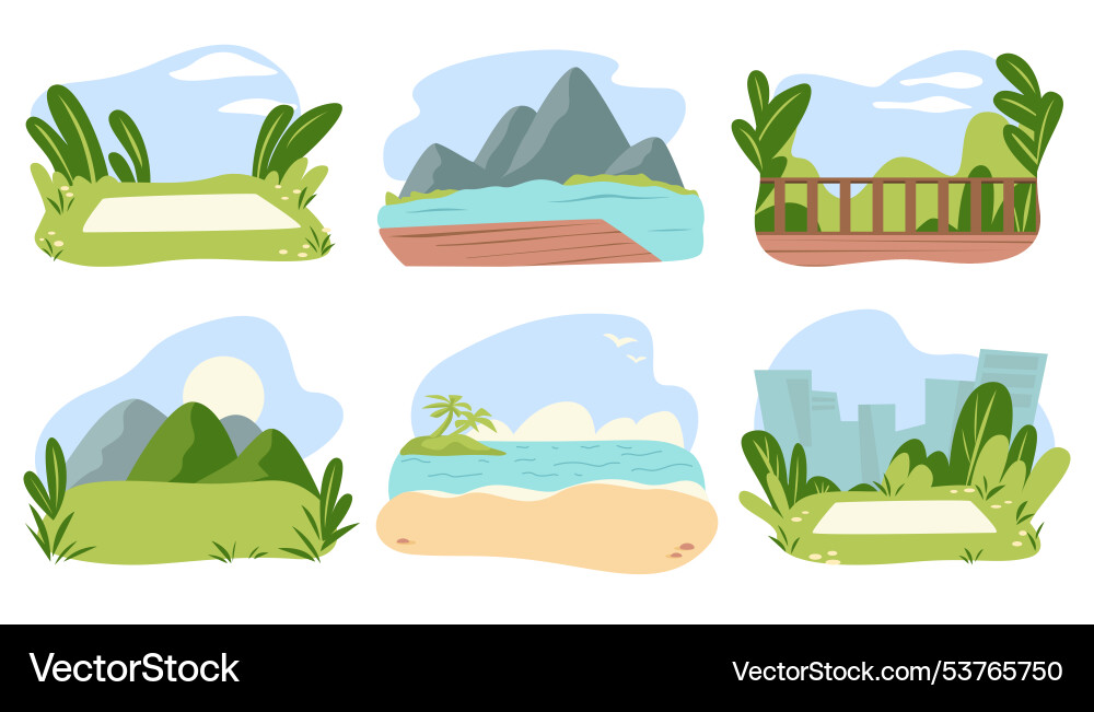 City park garden trees outdoor field landscape City park garden trees outdoor field landscape vector image