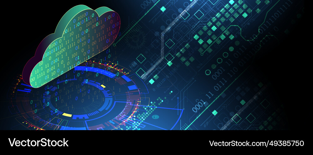 Cloud computing conceptabstract connection vector image