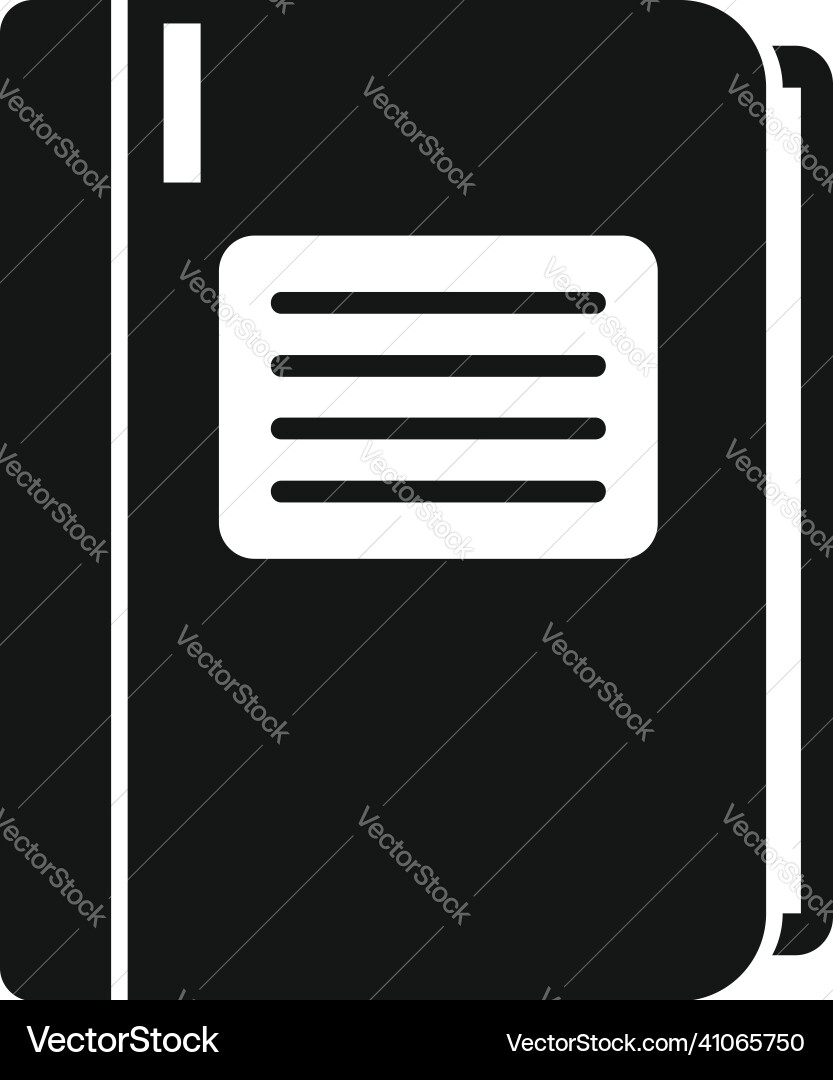 Notebook folder icon simple write paper Notebook folder icon simple write paper vector image