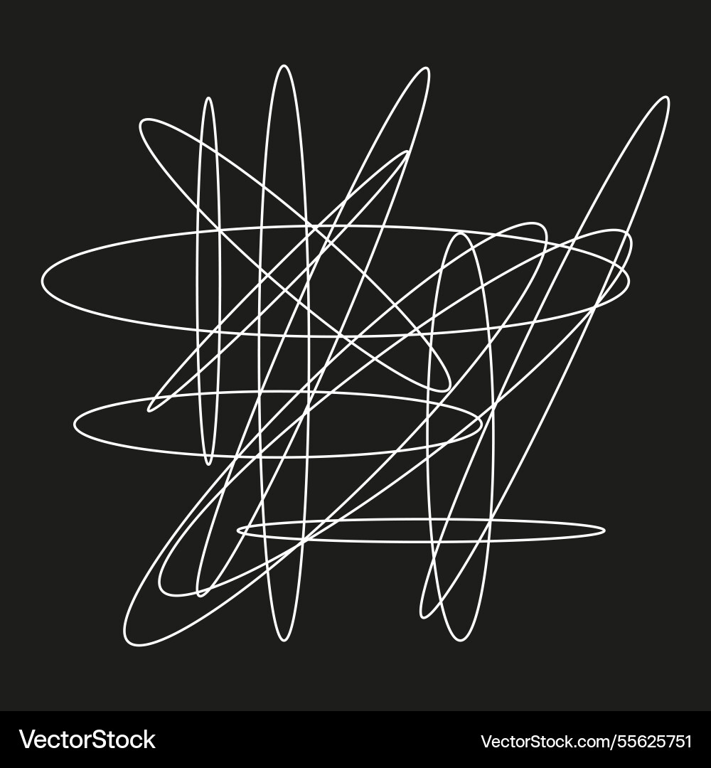Abstract chaotic lines white scribble pattern Abstract chaotic lines white scribble pattern vector image