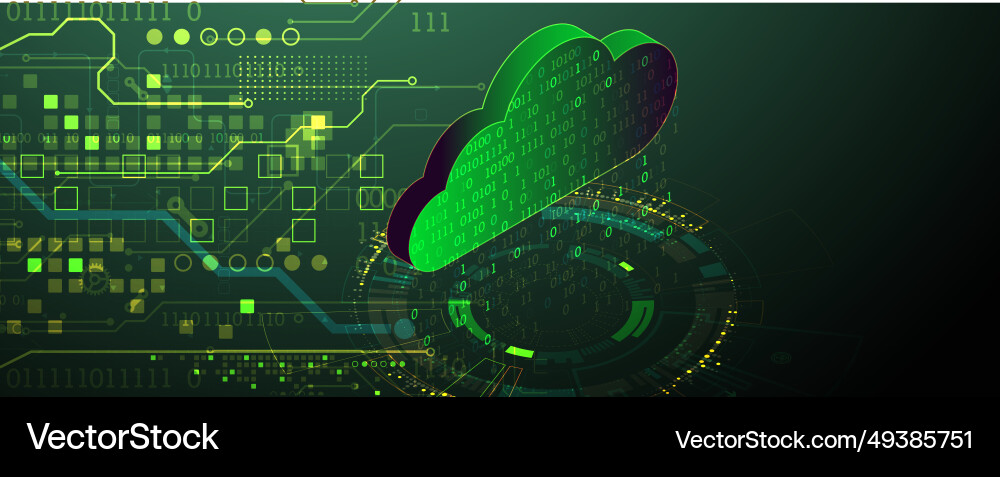 Cloud computing conceptabstract connection vector image