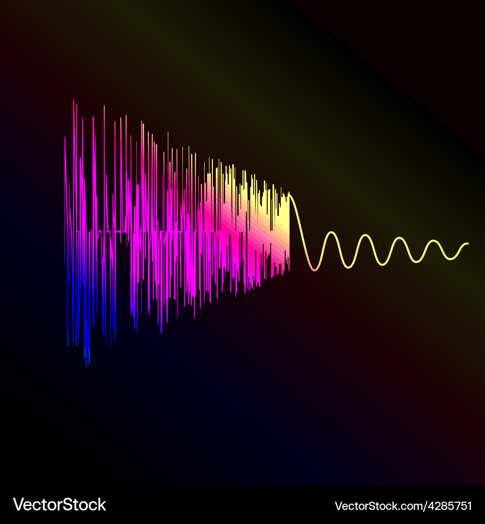 Dynamic Sound Wave on Dark Background vector image
