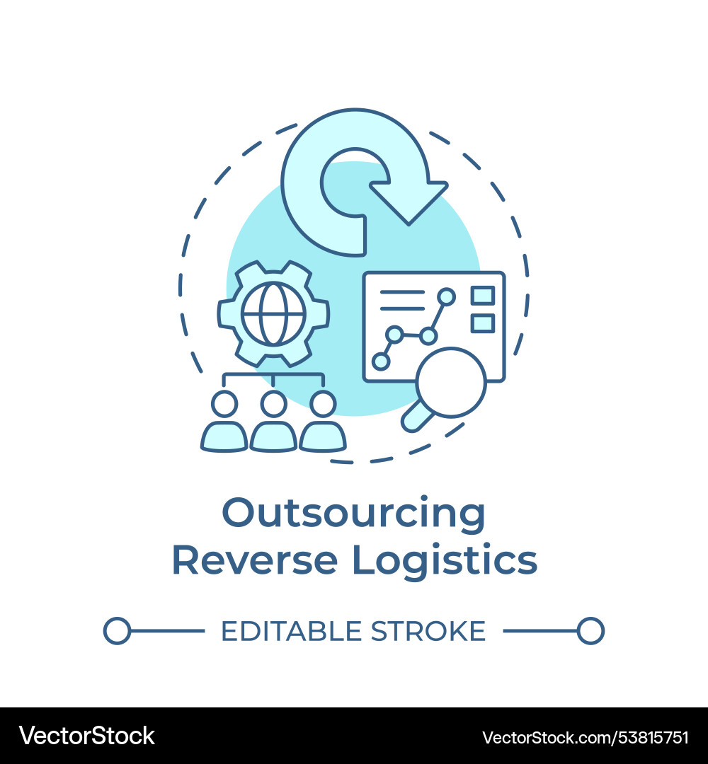 Outsourcing reverse logistics soft blue concept Outsourcing reverse logistics soft blue concept vector image