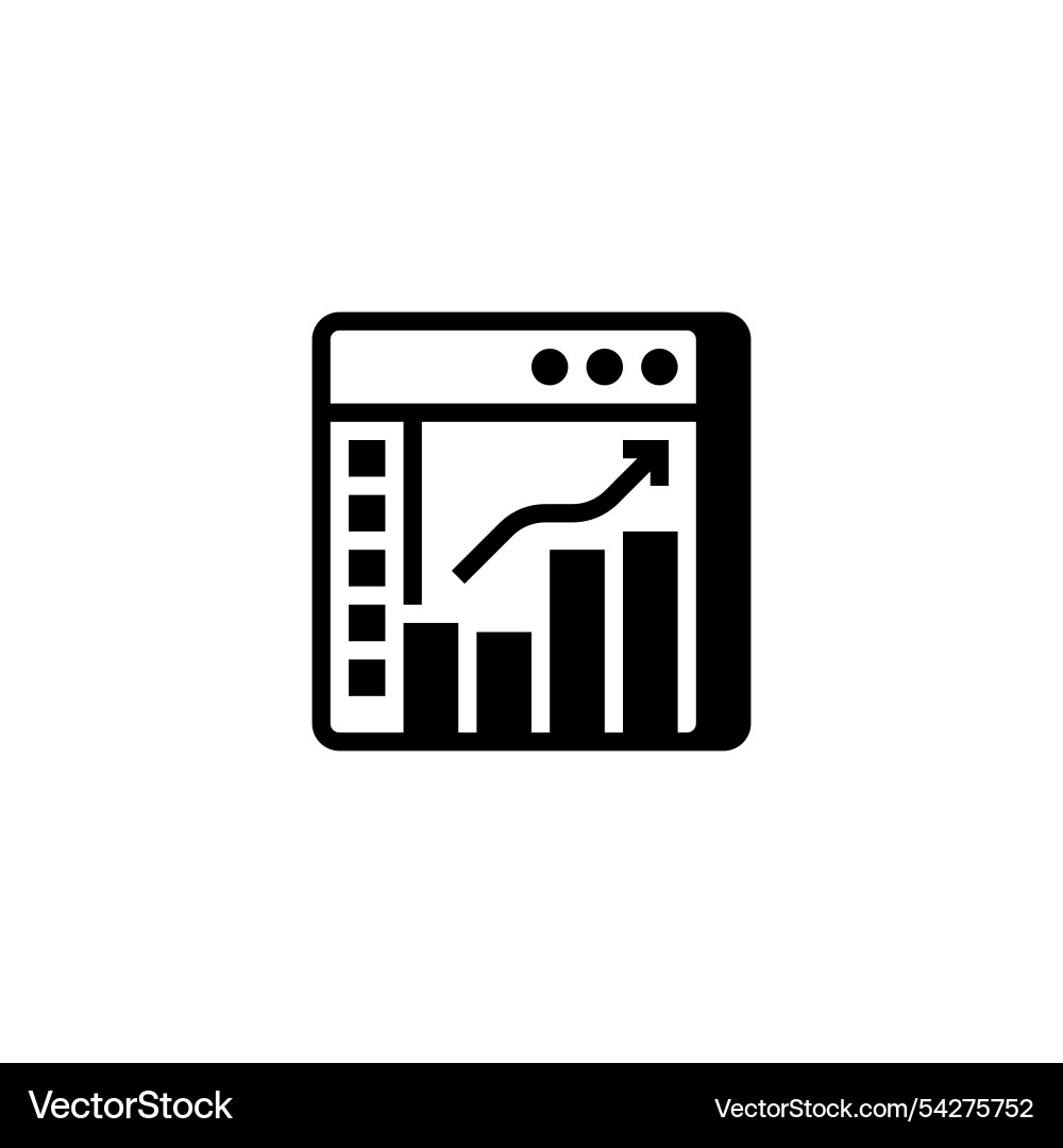 Analytics dashboard line icon linear style sign Analytics dashboard line icon linear style sign vector image