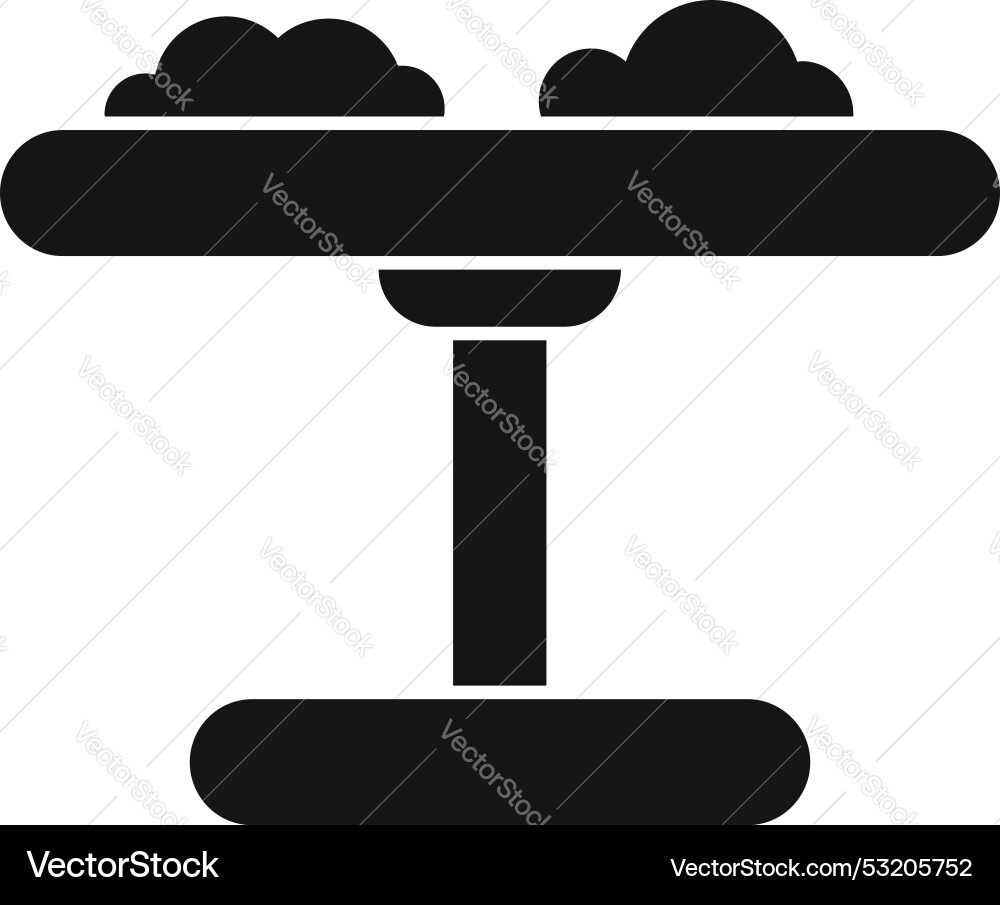 Balance scale comparing abstract objects Balance scale comparing abstract objects vector image