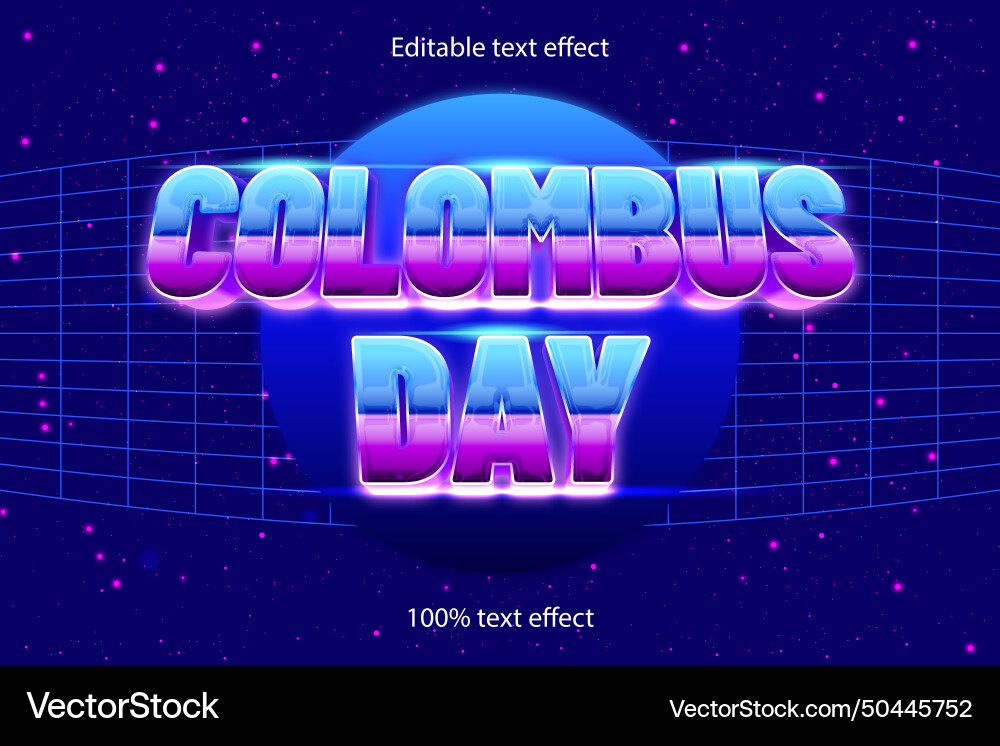 Editable text effect retro style Vector Image