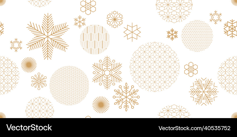 Elegant Christmas Snowflake Pattern Vector Image