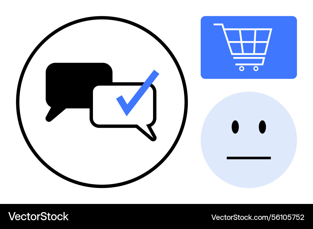 Feedback and decision-making icons for user Feedback and decision-making icons for user vector image