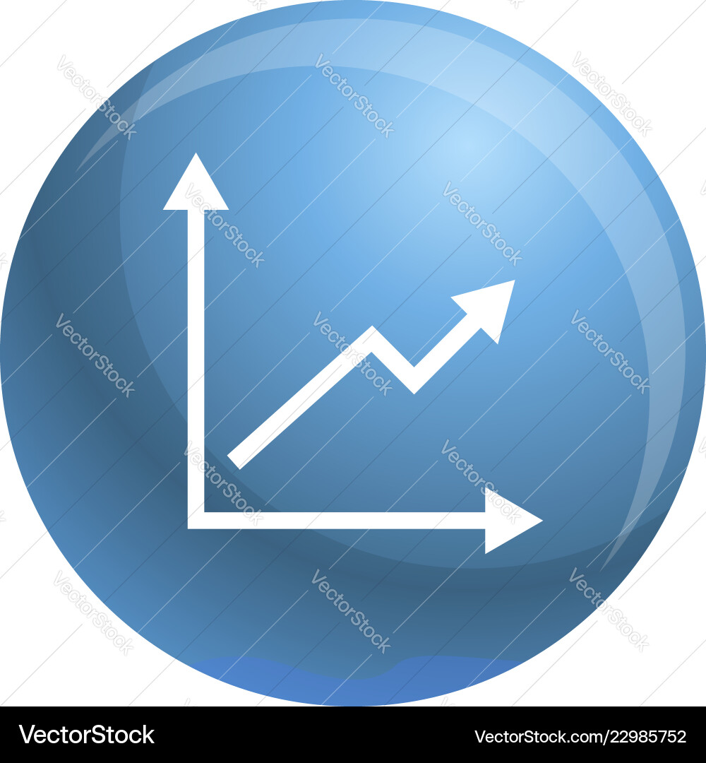 Finance graph icon simple style Finance graph icon simple style Vector Image