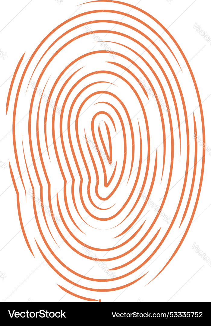 Fingerprint showing unique identity and security Fingerprint showing unique identity and security vector image
